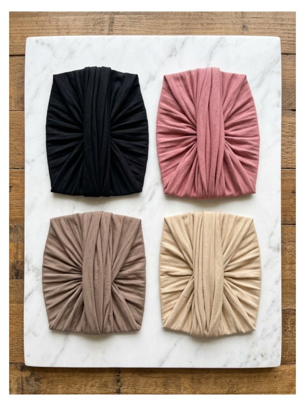 Women's African Head Wrap Set - 4 Pc Long Stretch Turban Scarves, Polyester